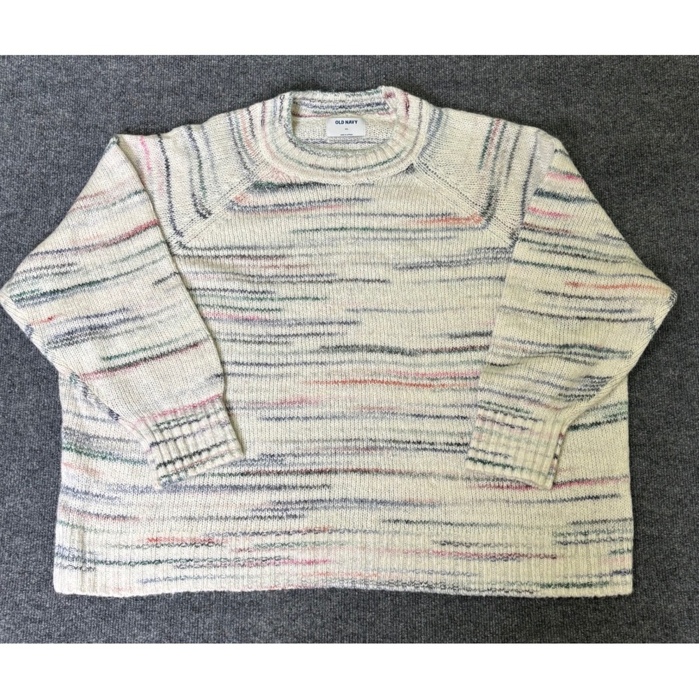 Old Navy XXL Womens Multicolor Striped‎ Knit Sweater Pullover Crewneck